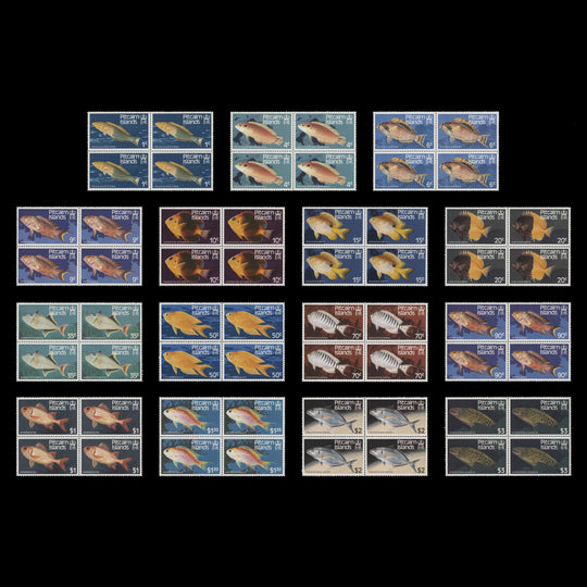 Pitcairn Islands 1984-88 (MNH) Fishes definitives blocks
