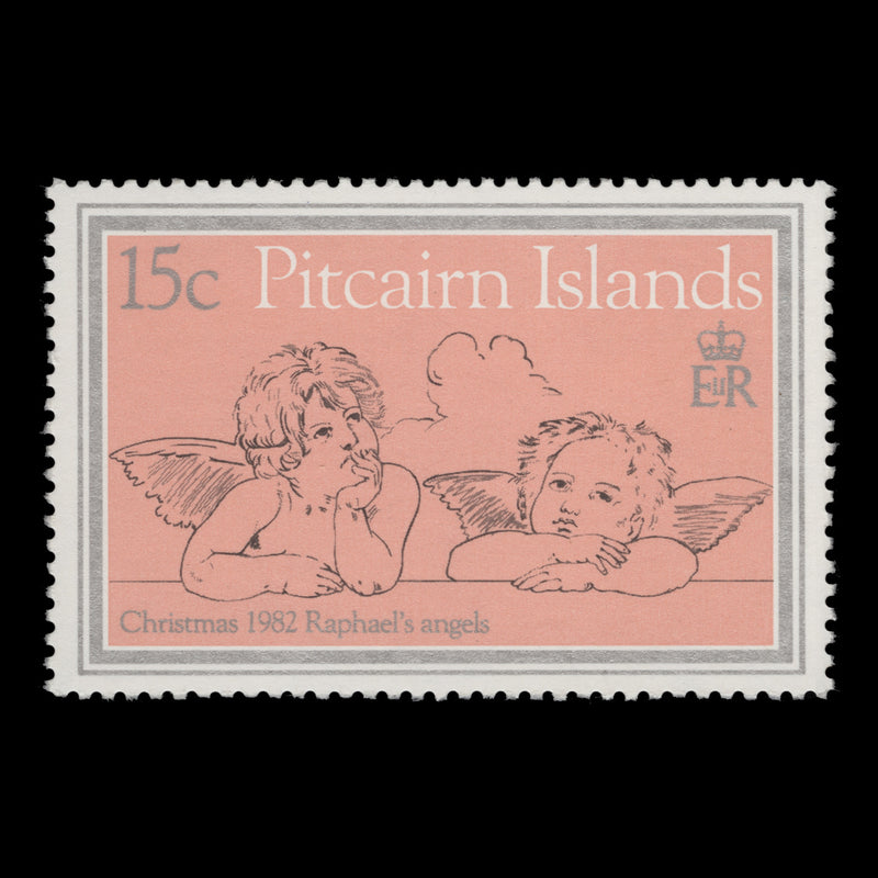 Pitcairn Islands 1982 (Variety) 15c Christmas with watermark to right