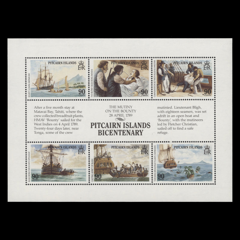 Pitcairn Islands 1989 (MNH) Bicentenary of Settlement sheetlet