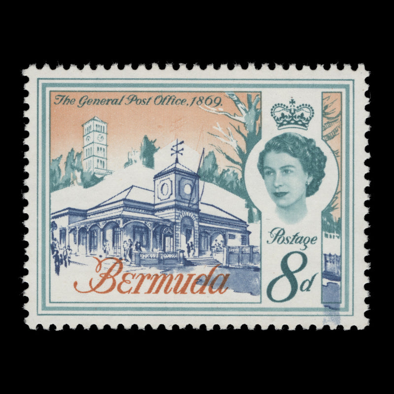 Bermuda 1962 (Variety) 8d General Post Office with bright blue shift