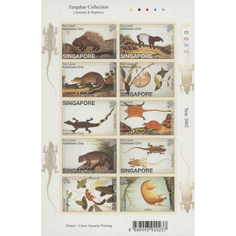 Singapore 2002 (MNH) Natural History Drawings sheetlets