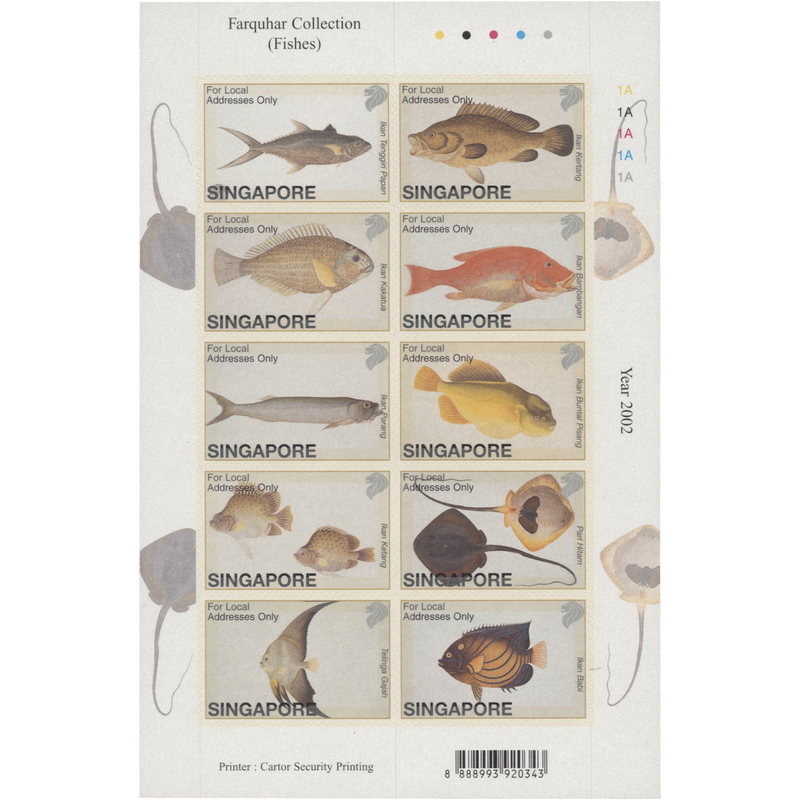 Singapore 2002 (MNH) Natural History Drawings sheetlets
