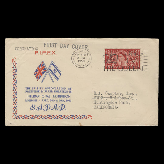 Great Britain 1953 (FDC) 2½d Coronation, LONDON SW1