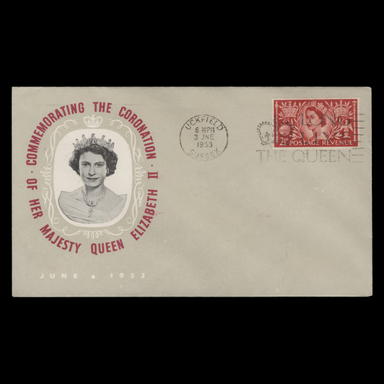 Great Britain 1953 (FDC) 2½d Coronation, UCKFIELD