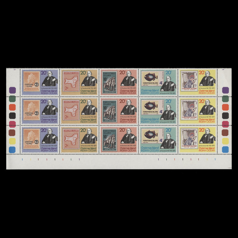 Christmas Island 1979 (MNH) Rowland Hill Death Centenary plate block