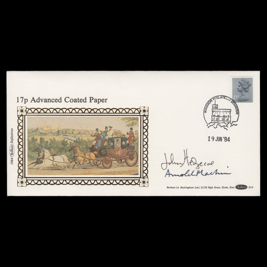 Great Britain 1984 Definitive first day cover signed by Hedgecoe and Machin
