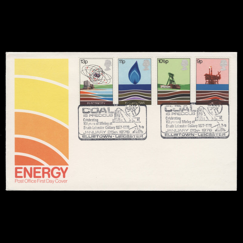 Great Britain 1978 Energy Resources first day cover, ELLISTOWN