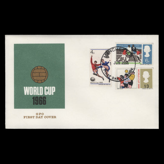 Great Britain 1966 (FDC) World Cup Football ordinary, MANCHESTER