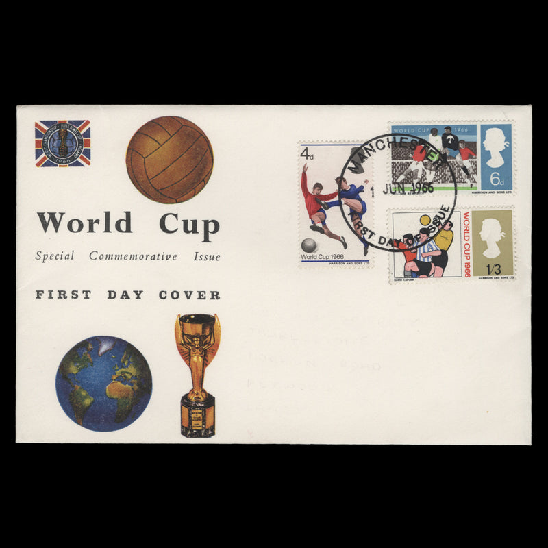 Great Britain 1966 (FDC) World Cup Football ordinary, MANCHESTER