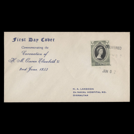 Gibraltar 1953 (FDC) ½d Coronation