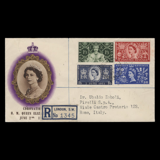 Great Britain 1953 Coronation first day cover, SWDO