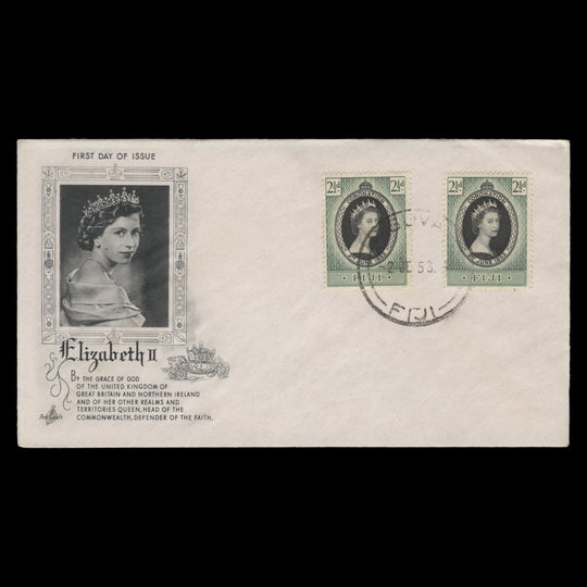 Fiji 1953 (FDC) 2½d Coronation, SUVA
