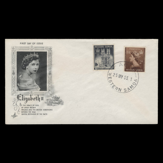 Samoa 1953 Coronation first day cover, APIA