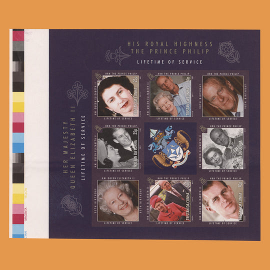 Tristan da Cunha 2011 Lifetime of Service imperf proof sheetlet