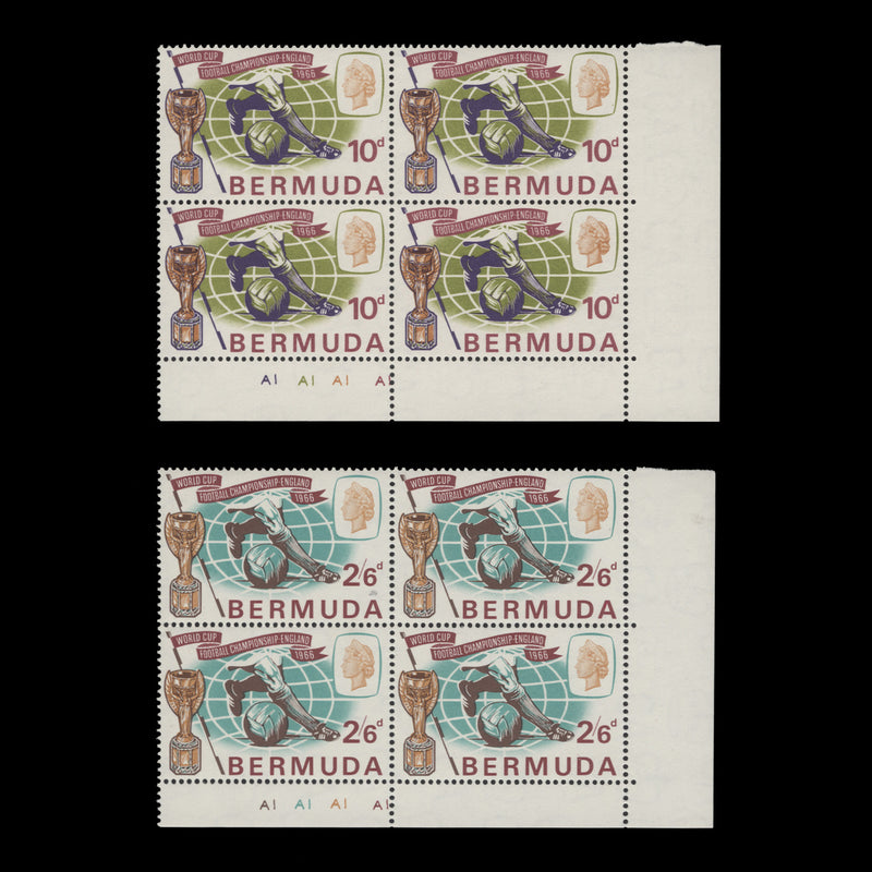 Bermuda 1966 (MLH) World Cup Football plate AI–AI–AI–AI blocks