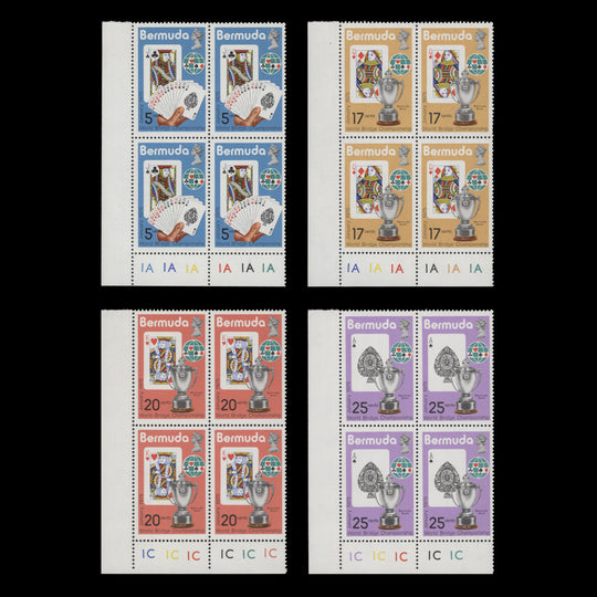 Bermuda 1975 (MLH) World Bridge Championships plate blocks