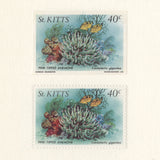 Saint Kitts 1984 Pink-Tipped Anenome imperf proof in presentation folder