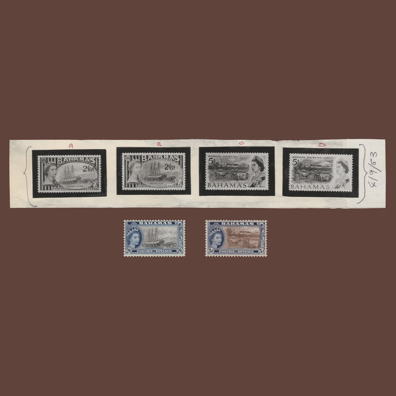 Bahamas 1965 Definitives photographic proofs of preliminary essays