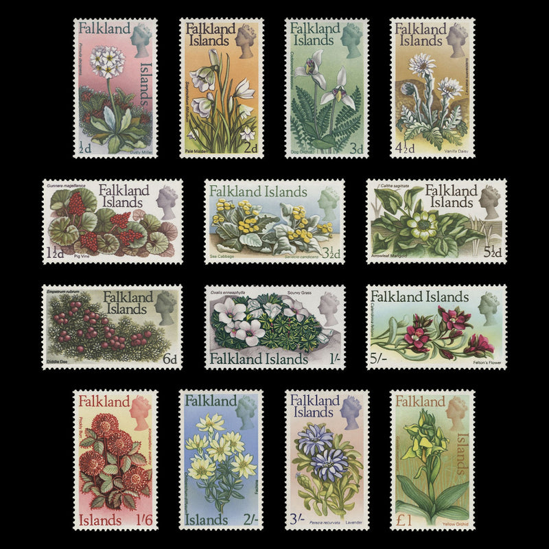 Falkland Islands 1968 (MLH) Flowers Definitives