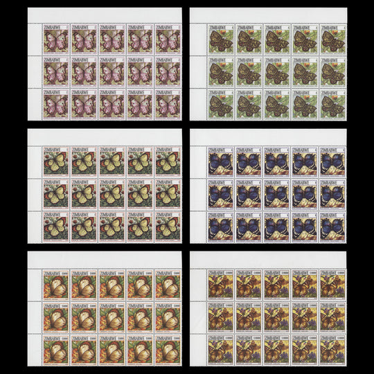 Zimbabwe 2007 (MNH) Butterflies blocks
