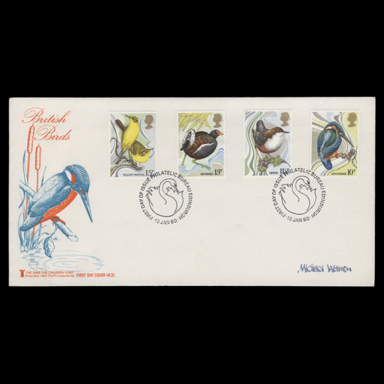 Great Britain 1980 Wild Bird Protection Act first day cover signed by designer