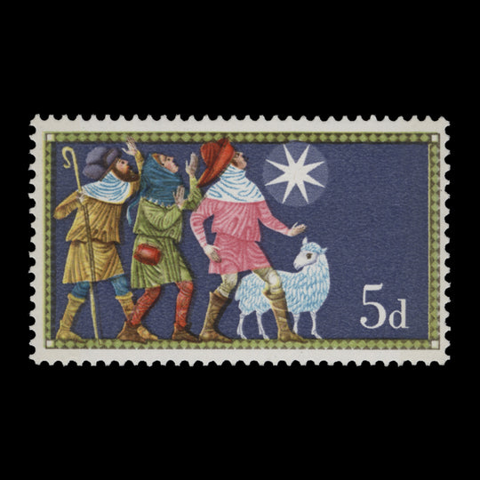 Great Britain 1969 (Variety) 5d Christmas missing gold