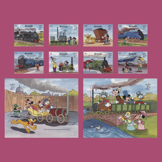 Grenada 1990 (MNH) Stamp Exhibition, London set and miniature sheets