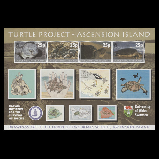 Ascension 2000 (MNH) Turtle Project miniature sheet