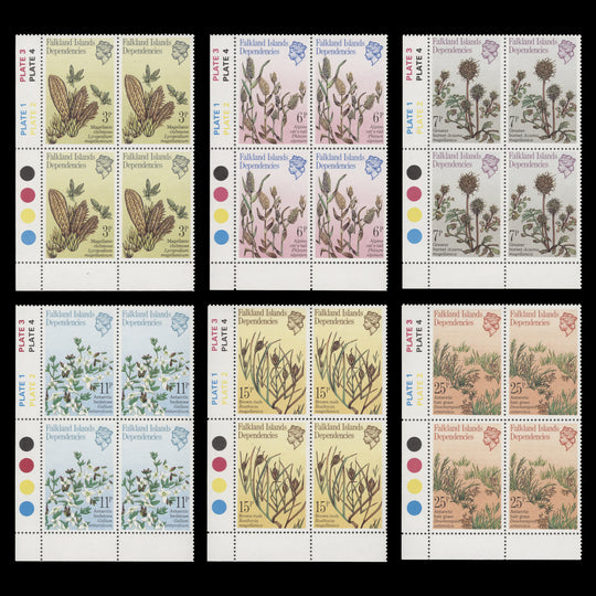 Falkland Islands Dependencies 1981 (MNH) Plants plate blocks