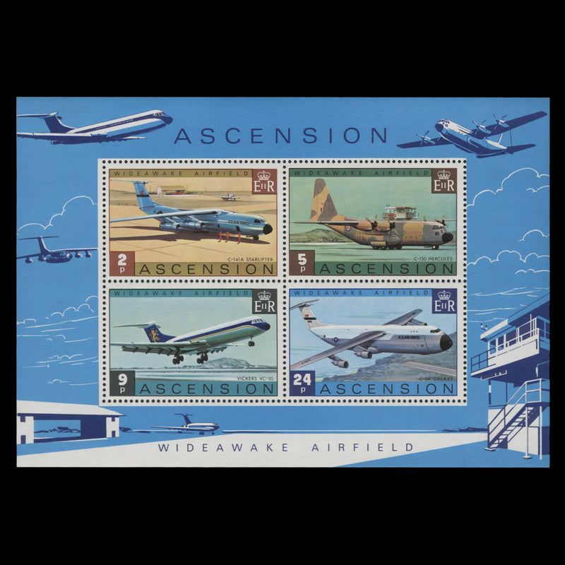 Ascension 1975 (MNH) Wideawake Airfield miniature sheet