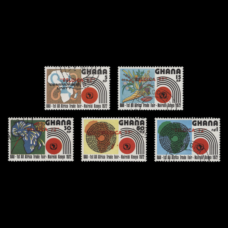 Ghana 1972 (CTO) Stamp Exhibition, Belgium