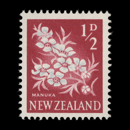 New Zealand 1960 (Variety) ½d Manuka missing green