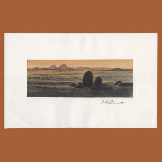South West Africa 1977 Plain near Brandburg watercolour by A H Barrett