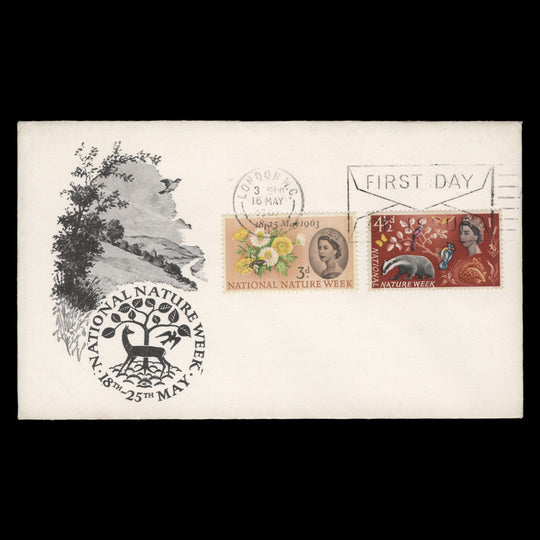Great Britain 1963 (FDC) National Nature Week phosphor, LONDON