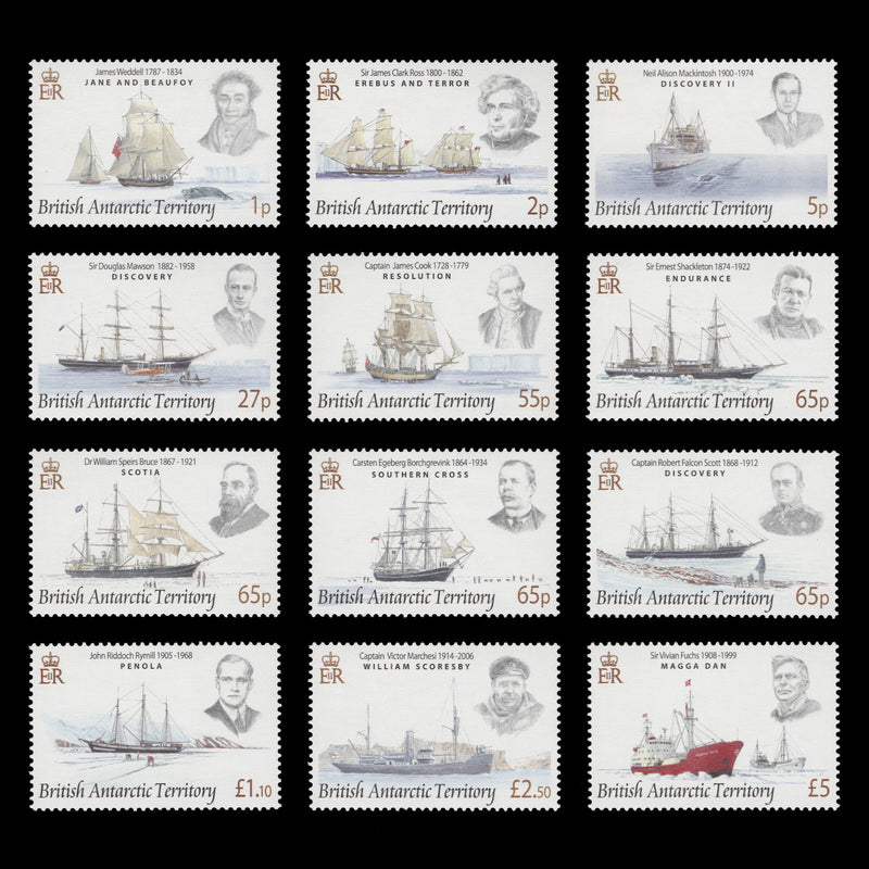 British Antarctic Territory 2008 (MNH) Explorers & Ships Definitives