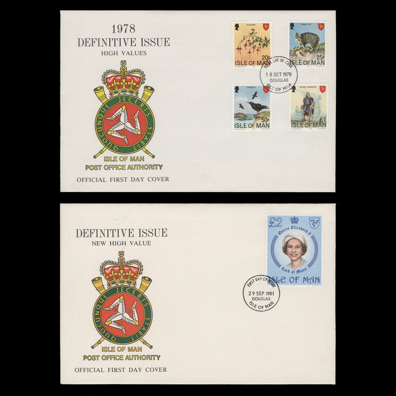 Isle of Man 1978-81 Landmarks Definitives first day covers