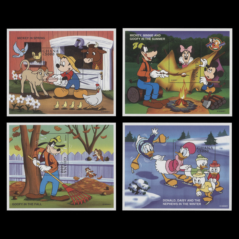 Ghana 1998 (MNH) A Year in the Life of Mickey Mouse miniature sheets