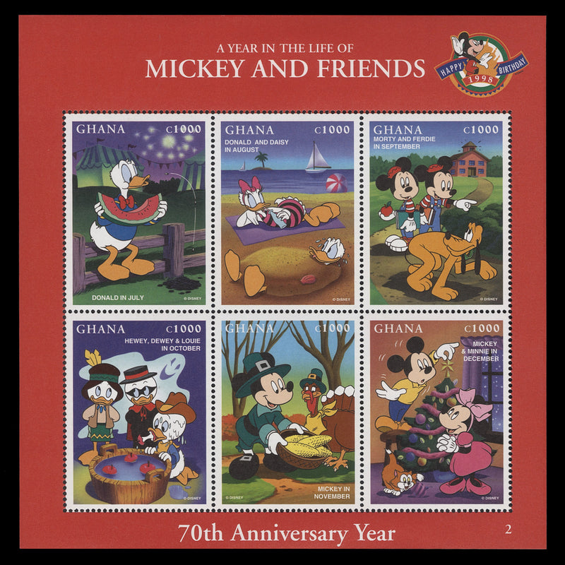 Ghana 1998 (MNH) A Year in the Life of Mickey Mouse sheetlets