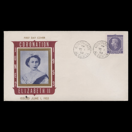 Canada 1953 (FDC) 4c Coronation, CORONATION
