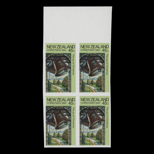 New Zealand 1984 Christmas imperf proof block