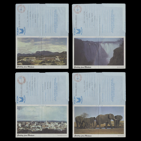 Rhodesia 1967 (Used) Tourism set of air letters, SALISBURY