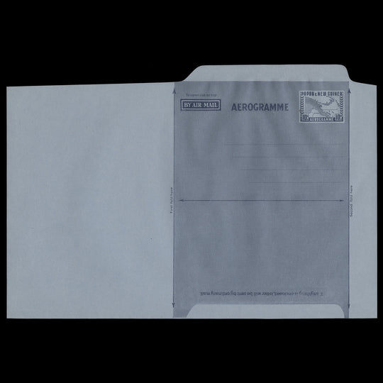 Papua New Guinea 1954 (Unused) 10d Map aerogramme