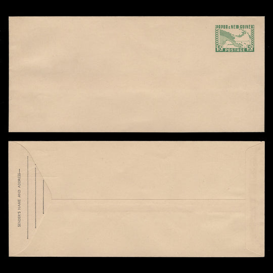 Papua New Guinea 1961 (Unused) 5d Map prepaid envelope