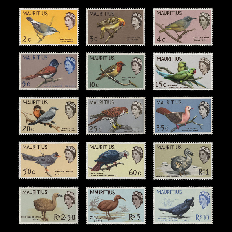 Mauritius 1965 (MNH) Birds Definitives, gum arabic