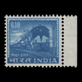 India 1966 (Variety) 10p Electric Locomotive with double new blue