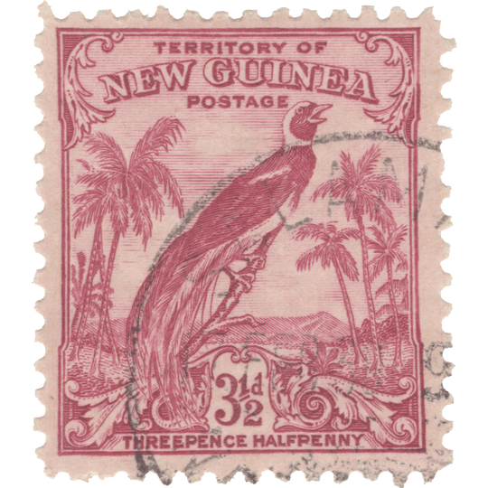 New Guinea 1934 (Used) 3½d Bird of Paradise
