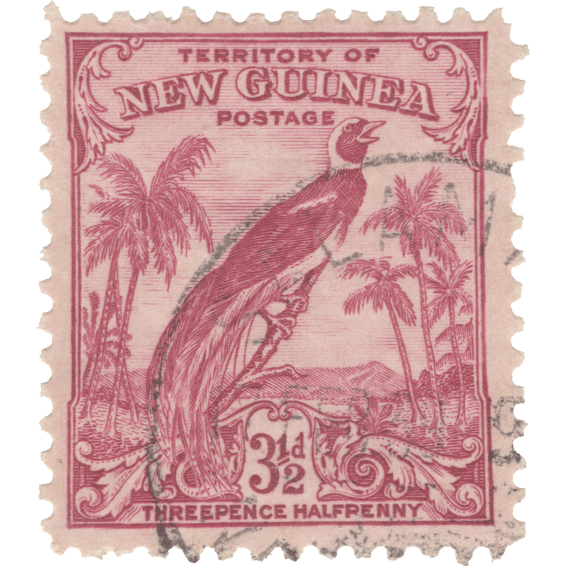 New Guinea 1934 (Used) 3½d Bird of Paradise