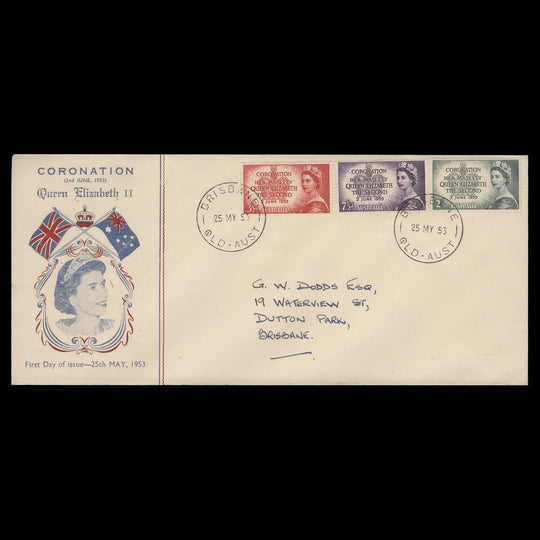Australia 1953 Coronation first day cover, BRISBANE