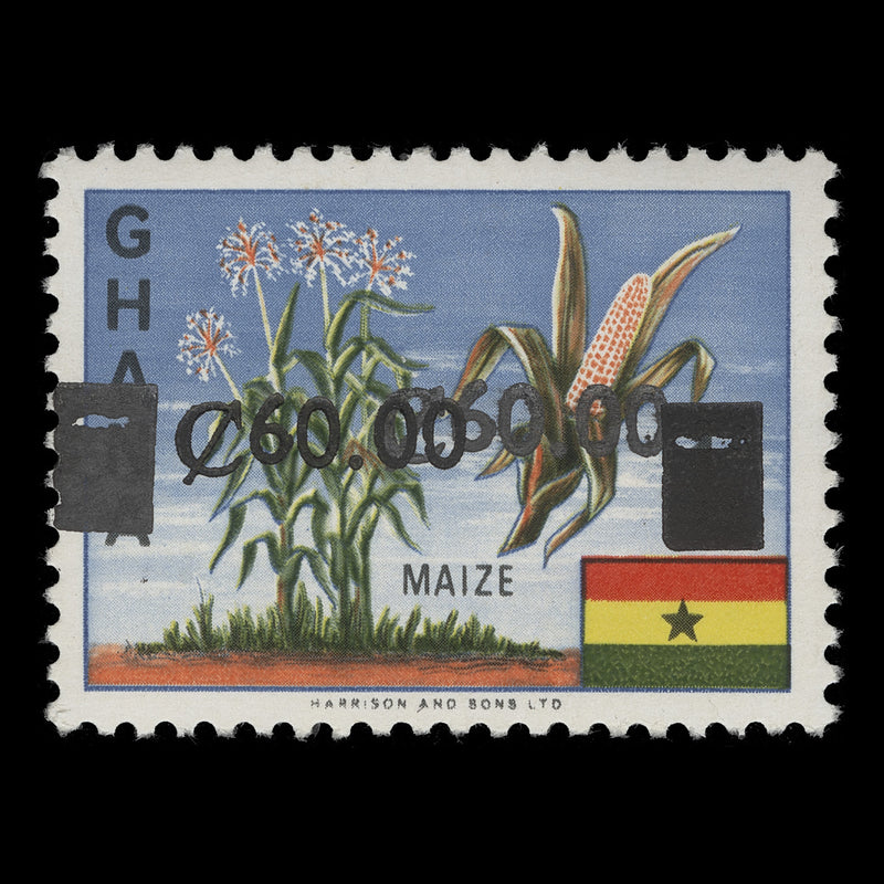 Ghana 1990 (Variety) C60/1np Maize with double surcharge, vertical obliterators