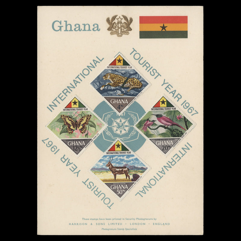 Ghana 1967 International Tourist Year presentation card